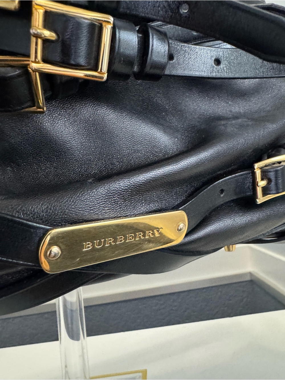 Burberry black leather tote shoulder bag - Picture 5 of 16